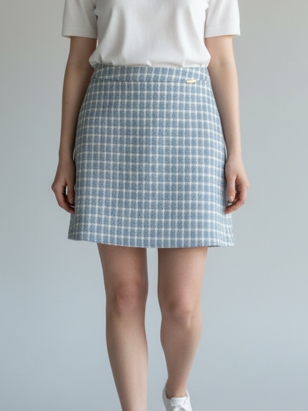 Nine‎ West Tweed Mini Skirt Pastel Baby Blue Medium